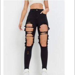 Cut-out Skinny Cropped Shein Jeans